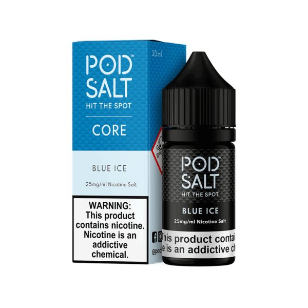 Uygun fiyatlı Pod Salt Blue Ice, ferah mentol serinliğiyle yüksek doygunlukta salt nikotin keyfi sunar.