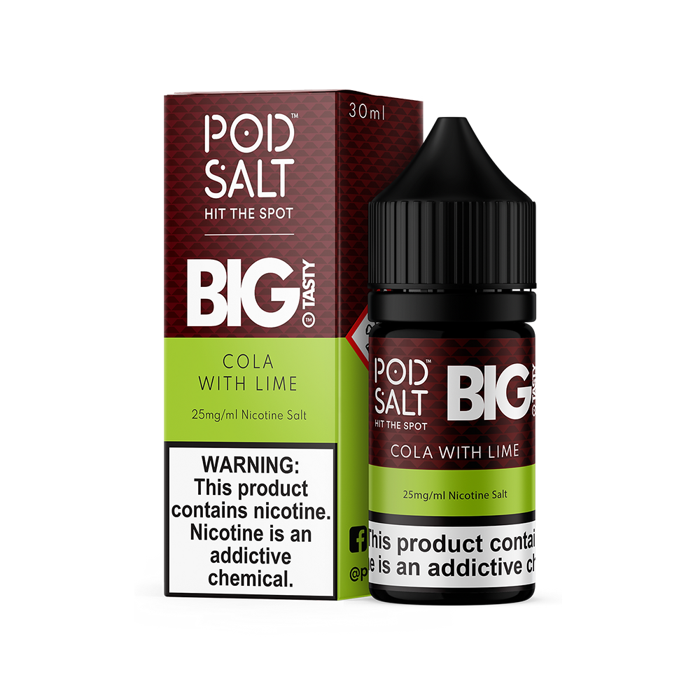 Pod Salt Cola With Lime Likit Kola ve limonun ferahlatıcı uyumunu uygun fiyatla sunan güçlü salt nikotin likiti.