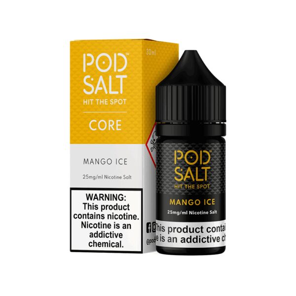 Taze mango lezzetini buz ferahlığıyla birleştiren uygun fiyatlı salt nikotin likiti.