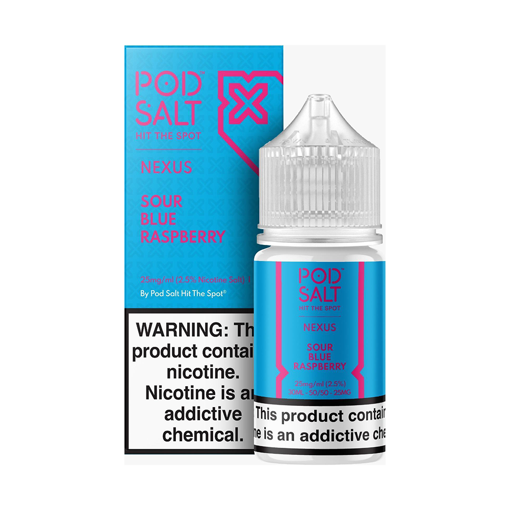 Pod Salt Sour Blue Raspberry Likit Uygun fiyatlı Pod Salt Sour Blue Raspberry likiti, ekşi yaban mersini aromasıyla güçlü salt nikotin deneyimi sunar.