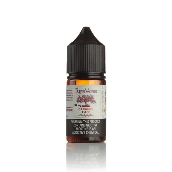 Ripe Vapes Caramel Cafe 30ml salt nikotin likit, yoğun kahve ve karamel lezzetini uygun fiyatla sunar.