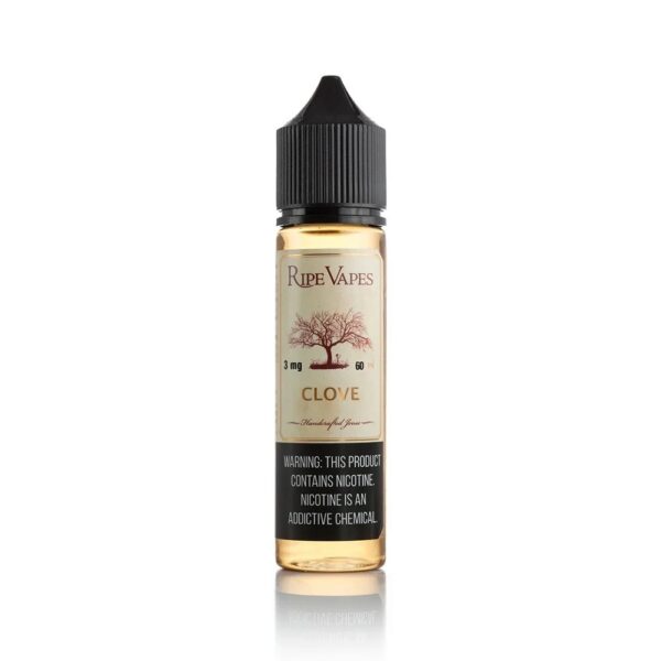 Yoğun karanfil aromalı Ripe Vapes Clove 60ml, uygun fiyatlı salt nikotin uyumlu premium likit.
