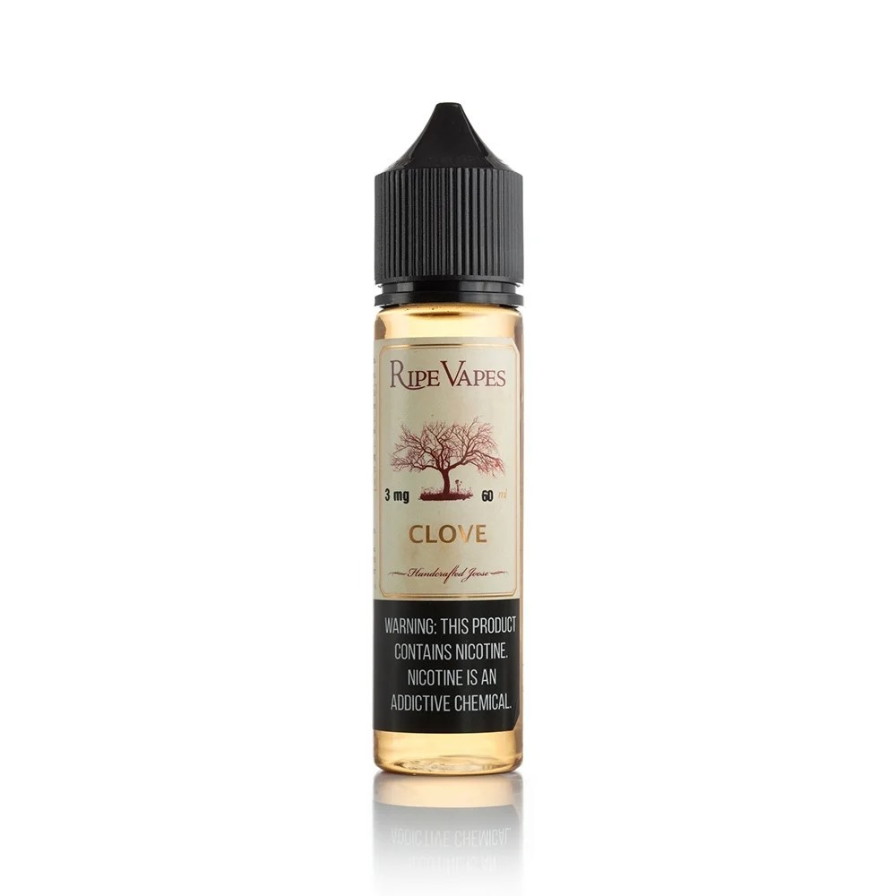 Ripe Vapes Clove Likit 60ml Yoğun karanfil aromalı Ripe Vapes Clove 60ml, uygun fiyatlı salt nikotin uyumlu premium likit.
