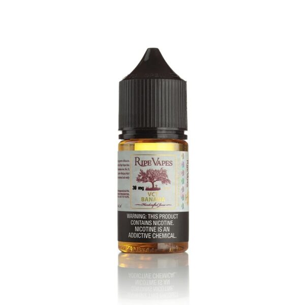 Uygun fiyatlı Ripe Vapes VCT Banana 30ml, olgun muz ve vanilyalı krema lezzetini sunan bir salt likittir.