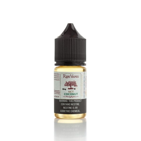 Ripe Vapes VCT 30ml, hindistan cevizi ve vanilya kreması ile uygun fiyatlı bir salt nikotin likitidir.