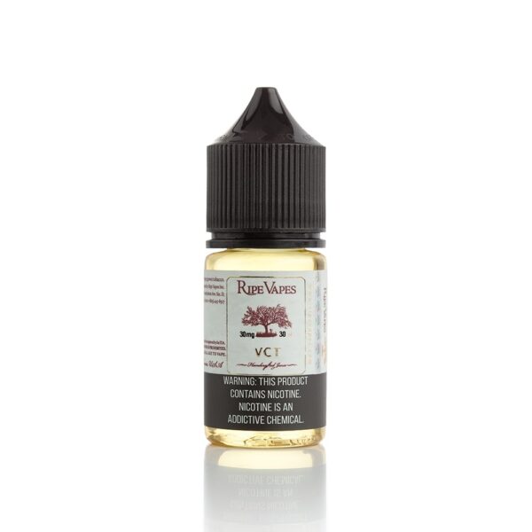 Ripe Vapes VCT salt likit, tütün vanilya karamel lezzetiyle uygun fiyatlı premium nikotin deneyimi sunar.