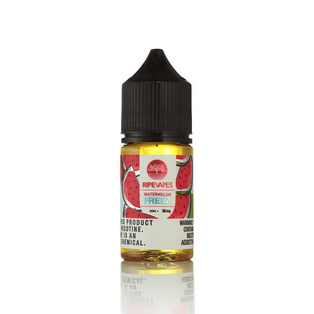 Ripe Vapes Watermelon Freez 30ml Uygun fiyatlı Ripe Vapes Watermelon Freez 30ml, ferah karpuz tadını buz serinliğiyle sunan salt nikotin likitidir.
