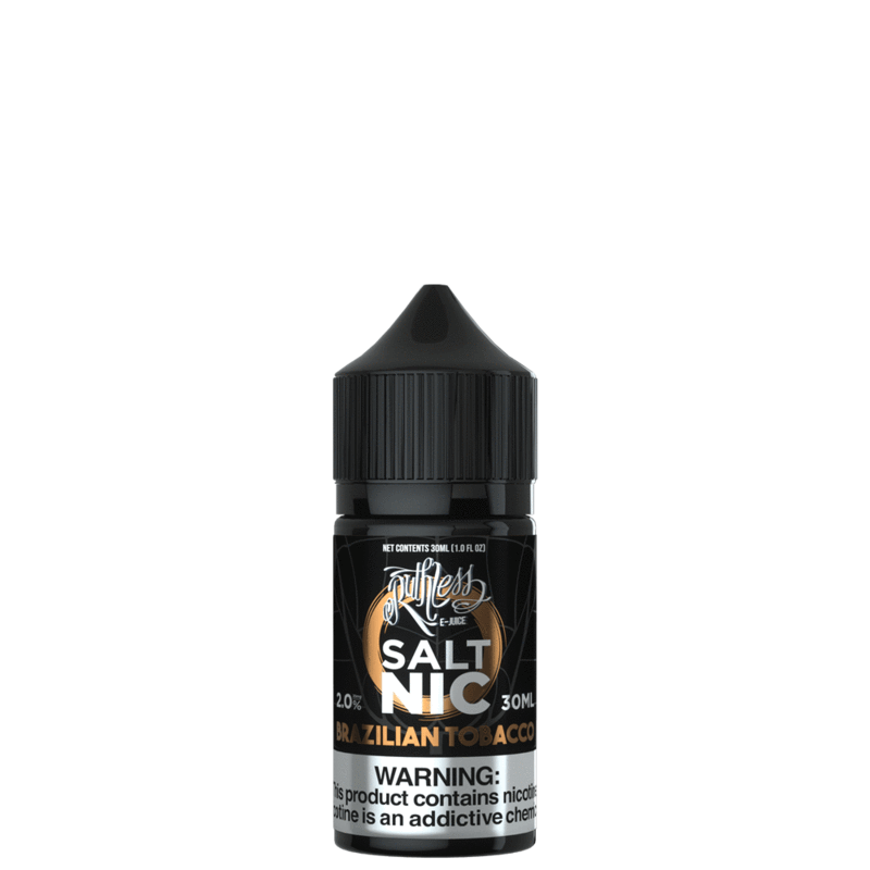Ruthless Brazilian Tobacco Salt Likit Yoğun Brezilya tütünü tadıyla salt nikotin likit, uygun fiyatıyla hızlı nikotin ihtiyacınızı karşılar.
