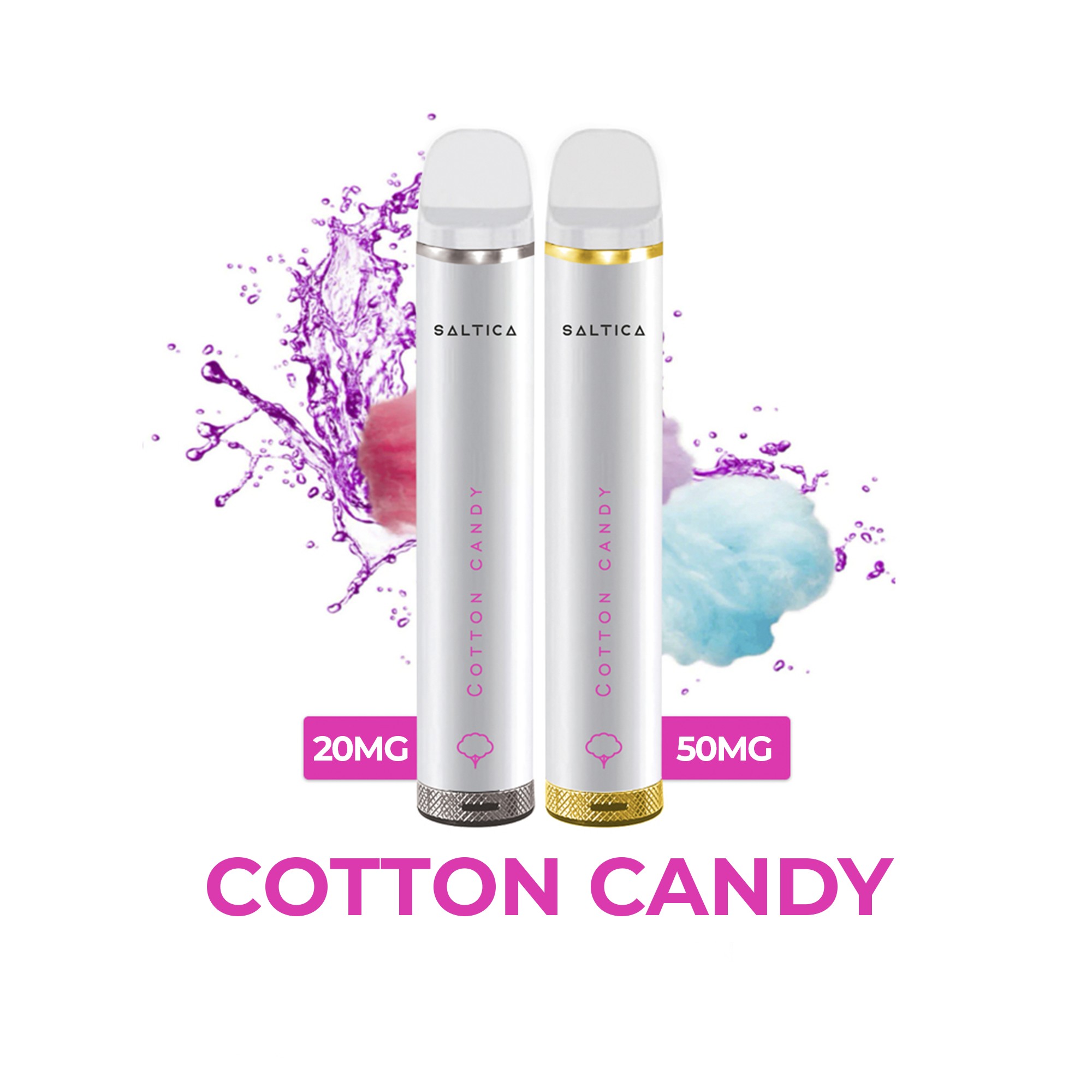 Saltica Cotton Candy Kullan At Vape Pen Pamuk şekeri aromalı, uygun fiyatlı Saltica kullan at vape pen, yüksek kapasiteli salt nikotin ile uzun süreli keyif sunar.