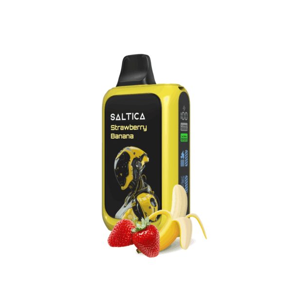 Uygun fiyatlı salt nikotin ile 18000 puf sunan çilek ve muz aromalı kullan-at vape bar.