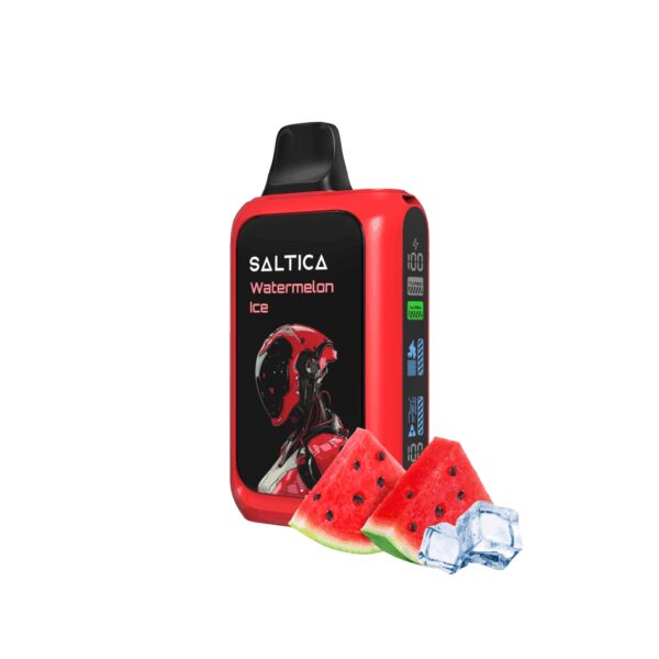 Uygun fiyatlı Saltica Cyber 18000 Watermelon Ice, ferah karpuz ve nane aromasıyla 18000 puflama sunar.