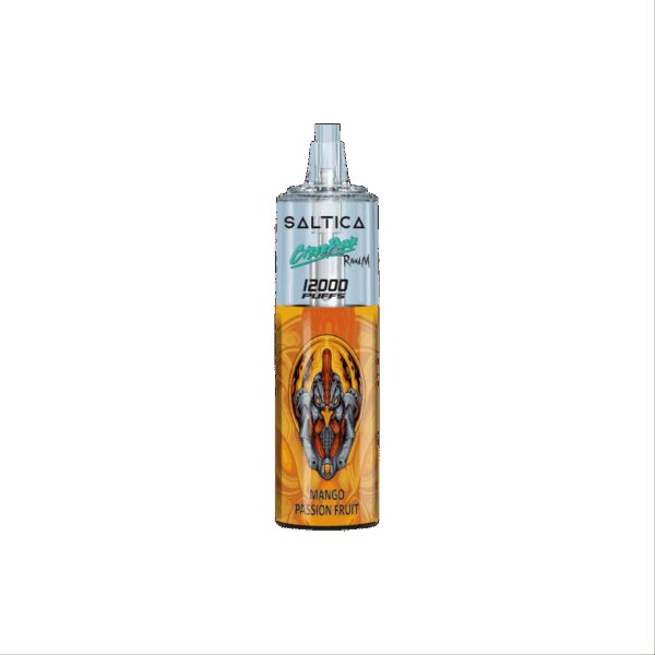 Saltica Cyberpunk 12000 puf mango ve tutku meyvesi aromalı uygun fiyatlı kullan-at vape bar salt nikotin.