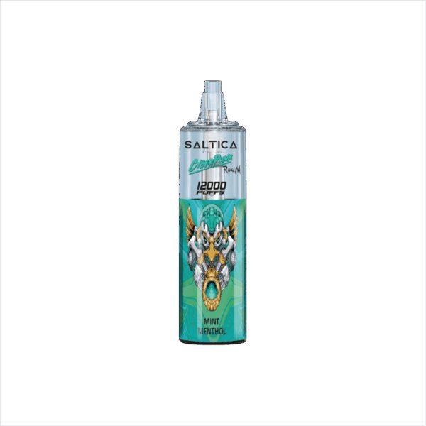 Uzun ömürlü Saltica Cyberpunk 12000, ferahlatıcı nane mentol aromasıyla uygun fiyatlı bir salt nikotin kullan-at vape deneyimi sunar.