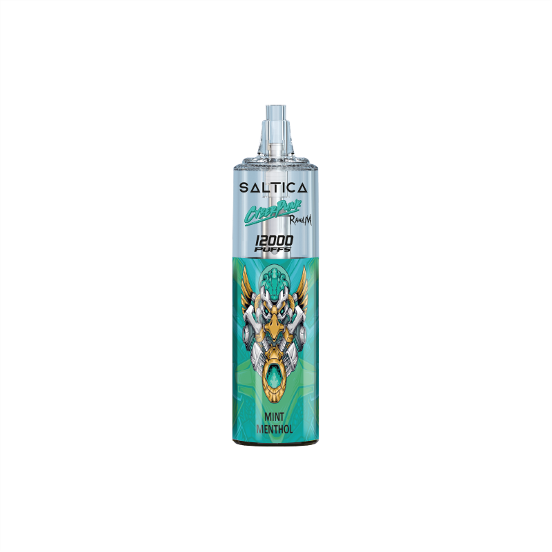 Saltica Cyberpunk 12000 Mint Menthol Uzun ömürlü Saltica Cyberpunk 12000, ferahlatıcı nane mentol aromasıyla uygun fiyatlı bir salt nikotin kullan-at vape deneyimi sunar.