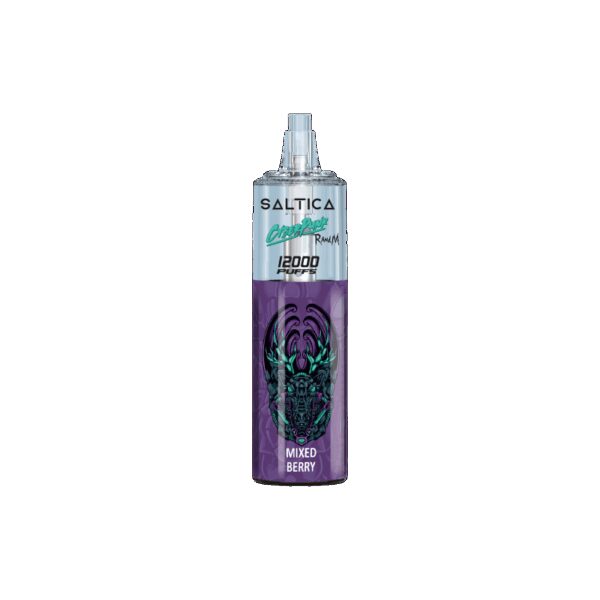 Uygun fiyatlı salt nikotin ile karışık meyve aromalı Saltica Cyberpunk 12000 puf kullan-at vape bar.
