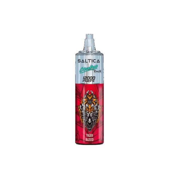 Saltica Cyberpunk 12000 Tiger Blood, tropikal meyve aroması ve 12000 pufluk kullanım ömrüyle uygun fiyatlı bir salt nikotin vape bar.