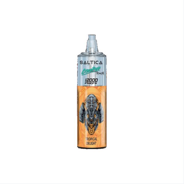 Taze tropikal meyve lezzetiyle uygun fiyatlı Saltica Cyberpunk 12000 kullan-at vape bar, uzun süreli salt nikotin keyfi sunar.