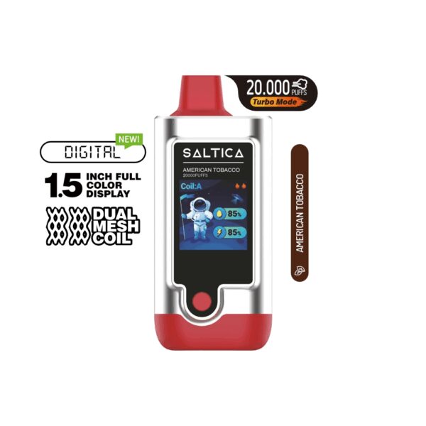 Uzun ömürlü performansı ve yoğun tütün aromasıyla Saltica Digital 20000 kullan-at vape bar uygun fiyatlı seçeneğiyle keşfedin.