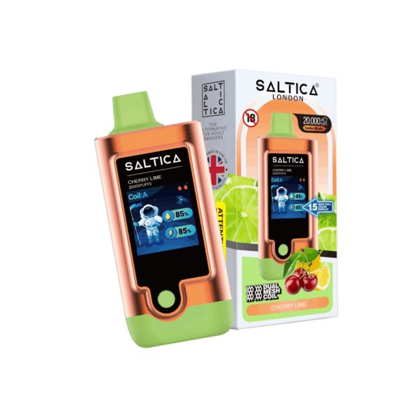 Uygun fiyatlı Saltica Digital 20000 Cherry Lime kullan-at vape bar ile ferah kiraz-lime lezzetini ve yoğun buharı keşfedin.