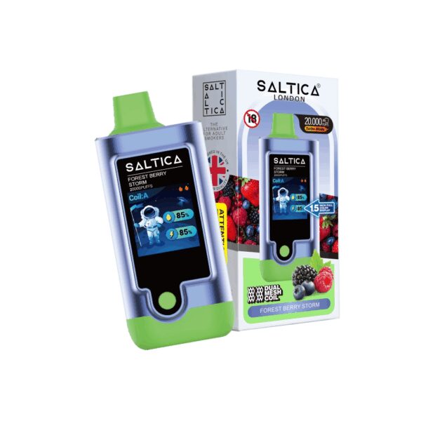 Uygun fiyatlı Saltica Digital 20000 Forest Berry Storm kullan-at vape bar, ferah orman meyveleri tadı ve salt nikotin ile uzun kullanım sağlar.