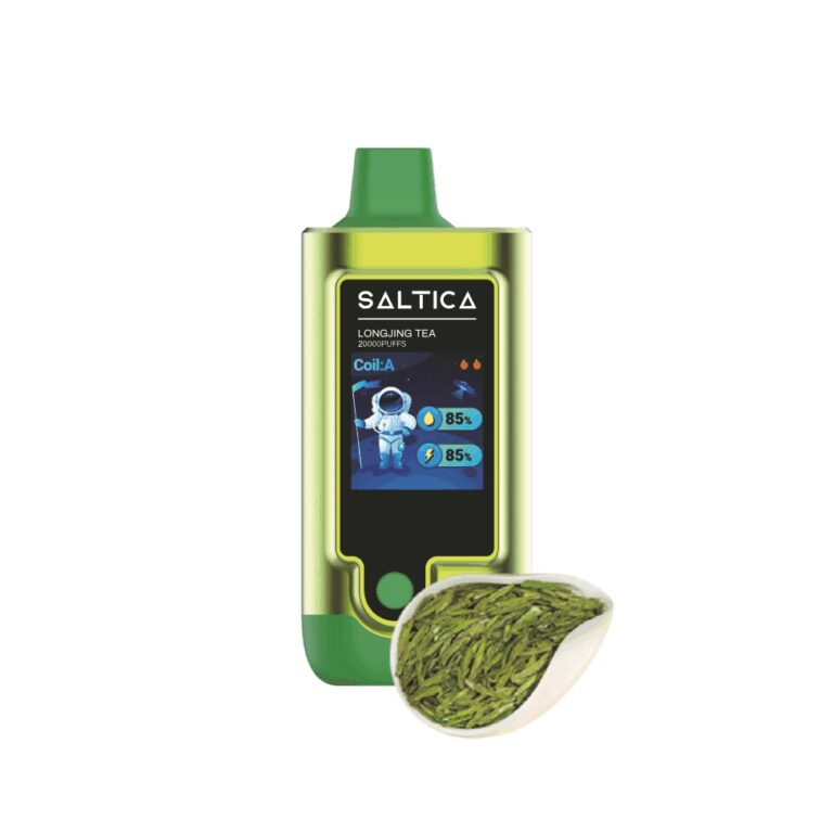 Saltica Digital 20000 puf Longjing çayı vape, uzun ömürlü performans ve uygun fiyatlı ferahlık sunar.