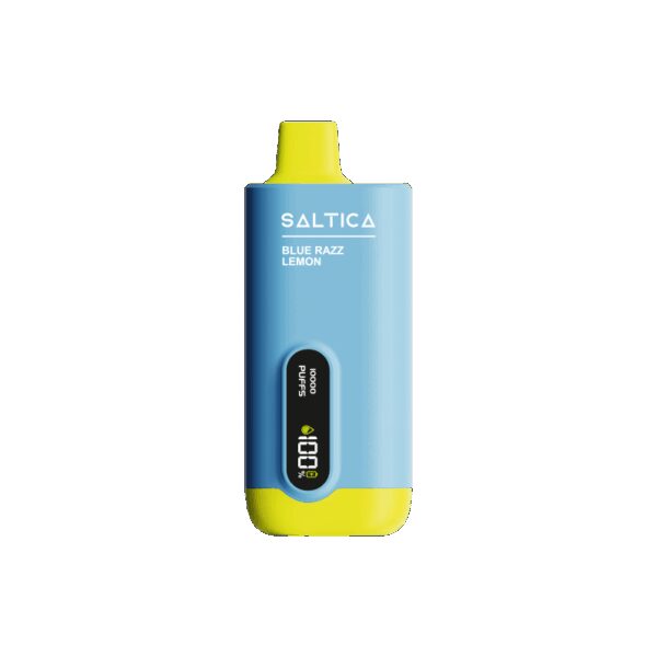 Saltica Blue Razz Lemon ekranlı 10000 pufluk kullan-at vape bar ile uygun fiyatlı salt nikotin keyfi.
