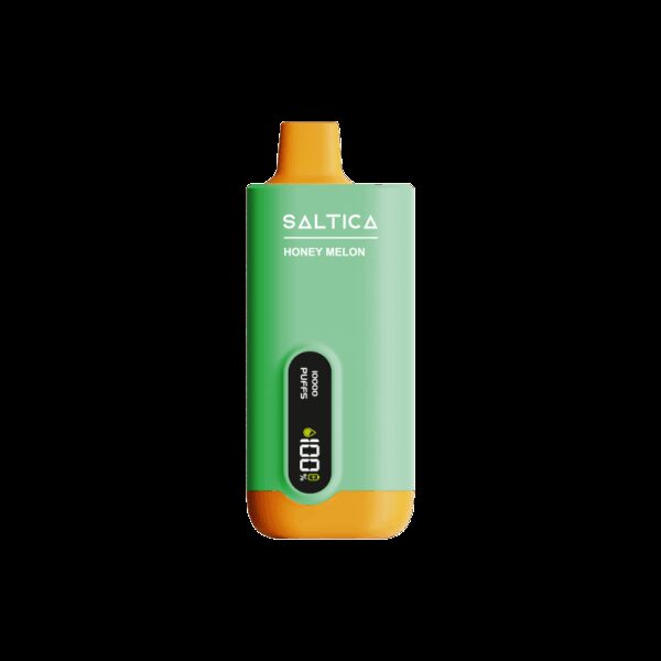 Bal kavunu aromalı Saltica Ekranlı 10000 puf vape bar, uygun fiyatlı ve şarj edilebilir salt nikotin sunar.