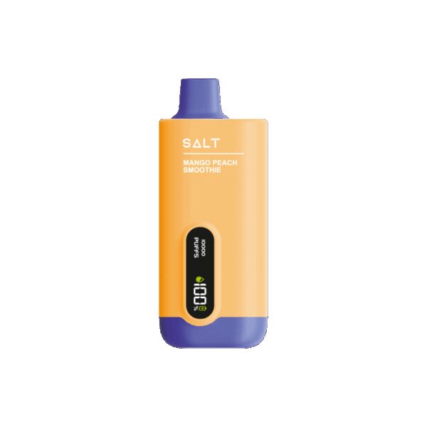 Uzun ömürlü puf ve pratik ekran tasarımıyla uygun fiyatlı Saltica Mango Peach Smoothie kullan-at vape bar.