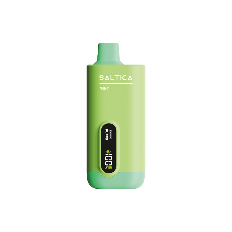 Saltica Ekranlı 10000 Mint Kullan At Vape Bar Saltica Ekranlı 10000 Mint, ferah nane aroması ve salt nikotin ile uygun fiyatlı kesintisiz keyif sunar.