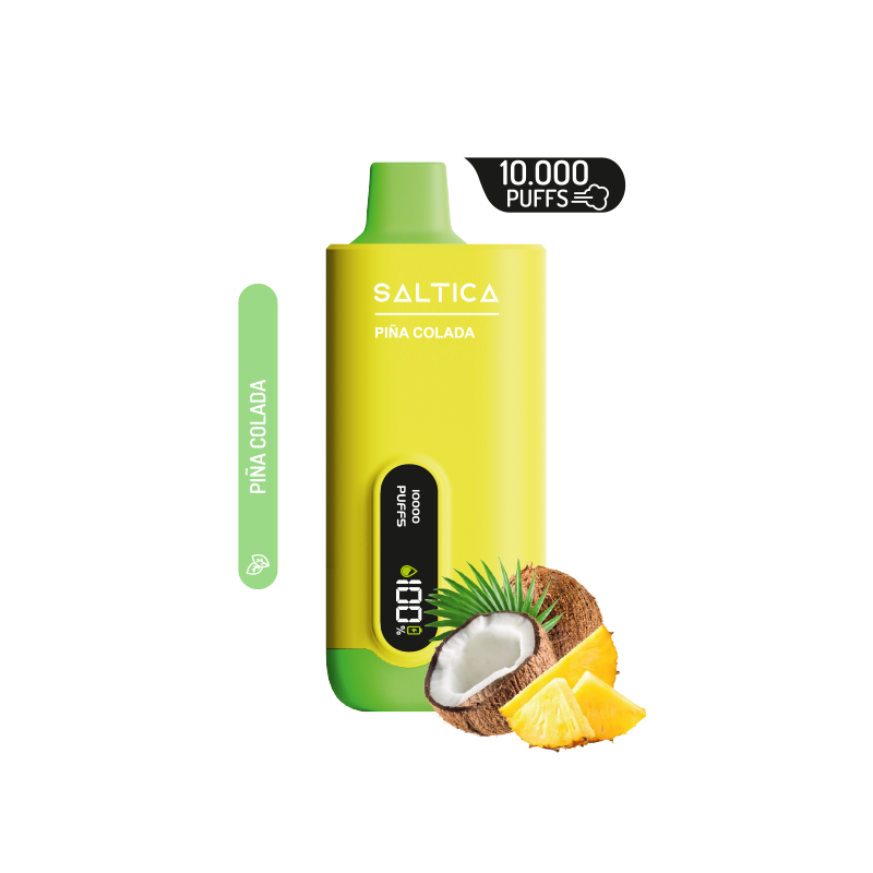 Saltica Ekranlı 10000 Pina Colada Saltica Ekranlı 10000 Pina Colada kullan at vape bar ile uygun fiyatlı ve uzun ömürlü salt nikotin keyfi yaşayın.