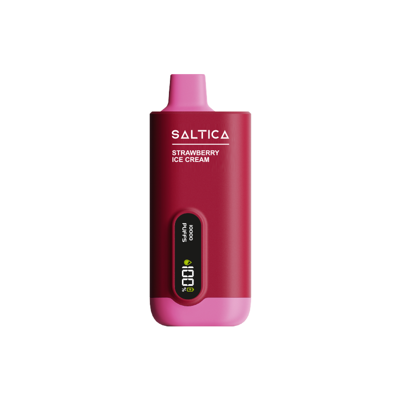 Saltica Ekranlı 10000 Strawberry Ice Cream Saltica Ekranlı 10000 Strawberry Ice Cream ile çilekli dondurma aromalı salt nikotin keyfi uygun fiyatlı.