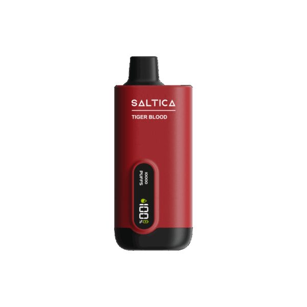 Uygun fiyatlı Saltica Ekranlı 10000 Tiger Blood Kullan At Vape Bar, pil göstergesi ve uzun kullanım sunar.