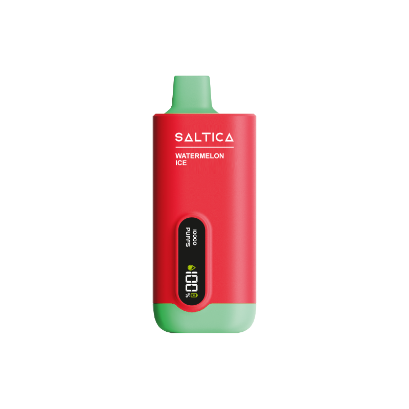 Saltica Ekranlı 10000 Watermelon Ice Uygun fiyatlı Saltica Ekranlı 10000 Watermelon Ice vape bar, ferah karpuz aroması ve yüksek salt nikotin ile uzun keyif sunar.