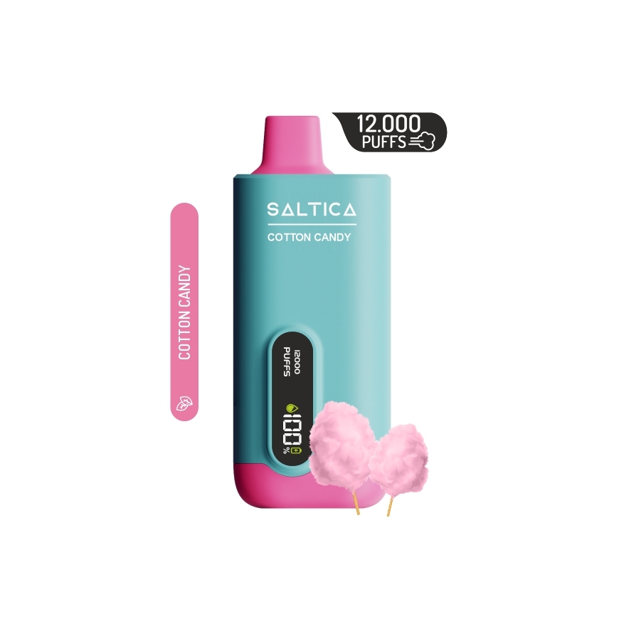 Saltica Ekranlı 12000 Cotton Candy Kullan At Vape Bar Uygun fiyatlı Saltica Ekranlı 12000 Cotton Candy vape bar, 12000 puf ve salt nikotin ile pratik kullanım sağlar.
