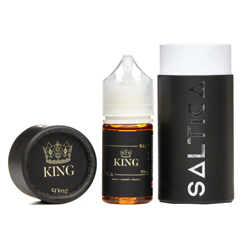 Saltica King Salt Likit, yüksek kaliteli salt nikotinle hazırlanmış uygun fiyatlı premium e-likit.