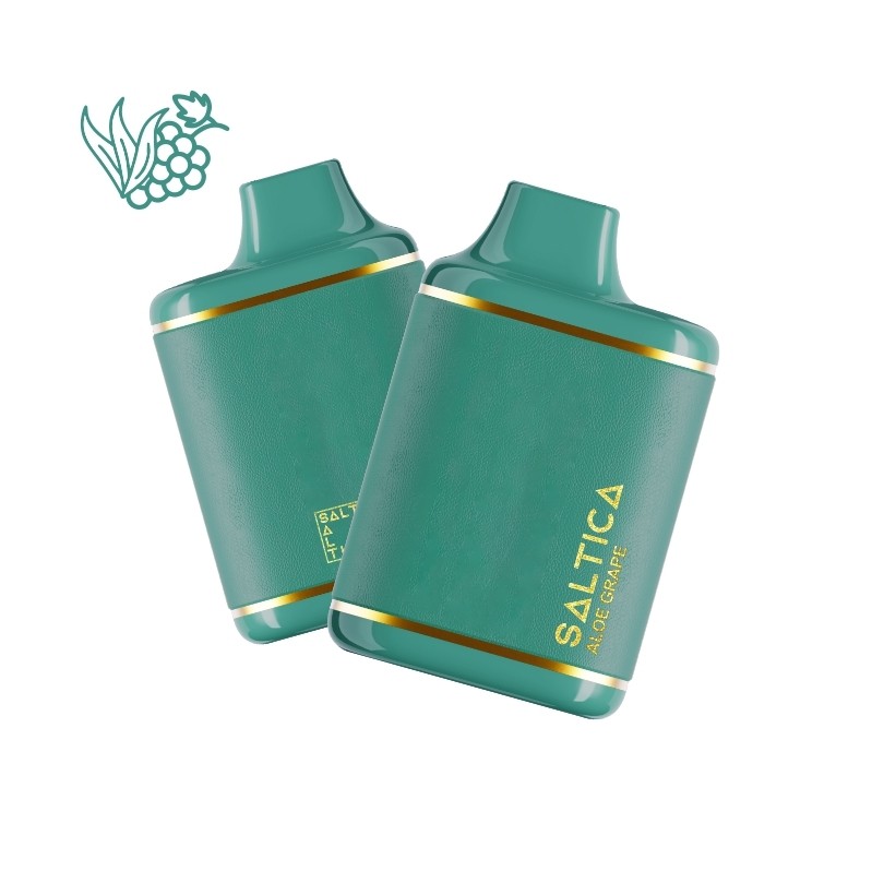 Saltica Leather 7000 Aloe Grape Uygun fiyatlı salt nikotin ile ferah aloe ve tatlı üzüm aromasını 7000 pufta sunan pratik kullan at vape bar.