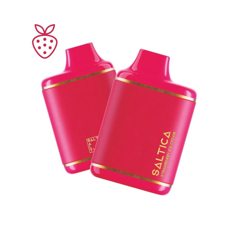 Saltica Leather 7000 7000 Nefes Çilekli dondurma aromalı Saltica Leather 7000 kullan-at vape bar ile 7000 nefes uygun fiyatlı salt nikotin keyfi.