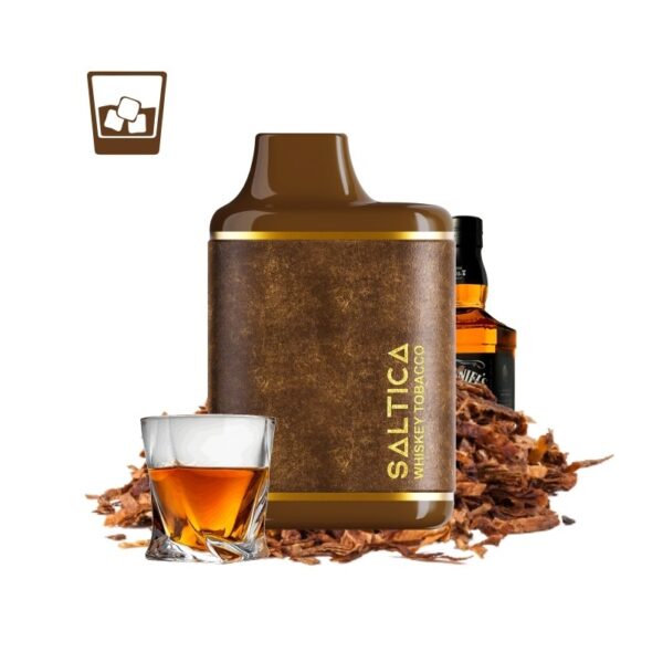 Viski ve tütün lezzeti sunan uygun fiyatlı Saltica Leather 7000 kullan-at salt nikotin vape.