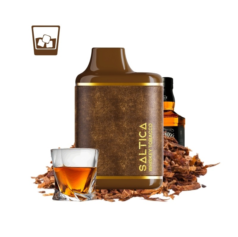 Saltica Leather 7000 Viski Tütün Kullan At Vape Viski ve tütün lezzeti sunan uygun fiyatlı Saltica Leather 7000 kullan-at salt nikotin vape.
