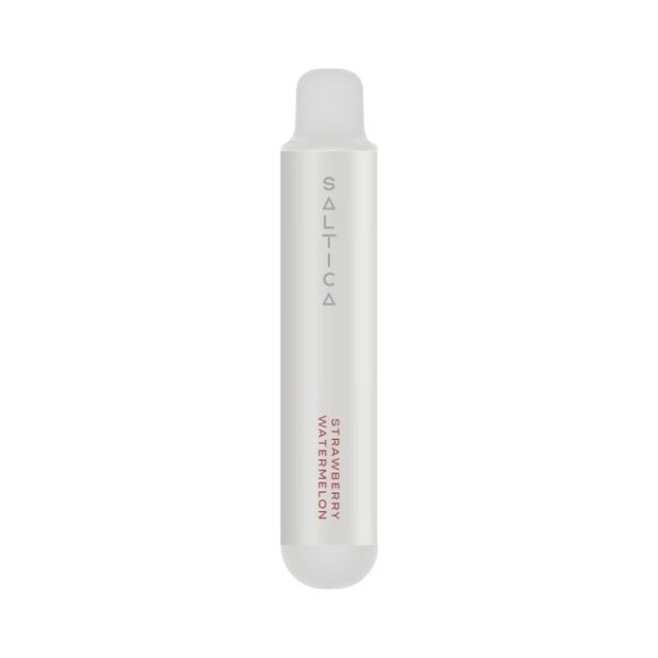 Uygun fiyatlı Saltica Pearl Strawberry Watermelon 600 kullan-at vape, çilek ve karpuz aromalı 20 mg salt nikotin sunar.