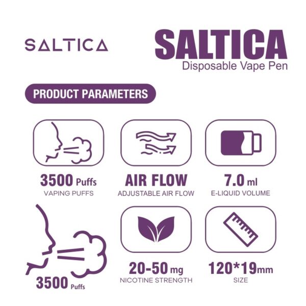 Saltica Rose Grape kullan at vape pen, taze üzüm aroması ve uzun ömürlü pil ile uygun fiyatlı bir salt nikotin seçeneği sunar.