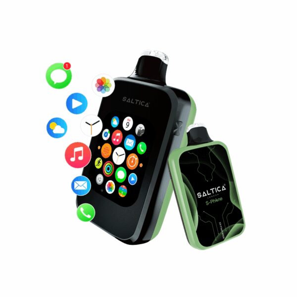 Uygun fiyatlı Saltica S-Phone 30000 Sour Apple Ice kullan at vape bar ile ferahlatıcı ekşi elma ve buz keyfini yaşayın.