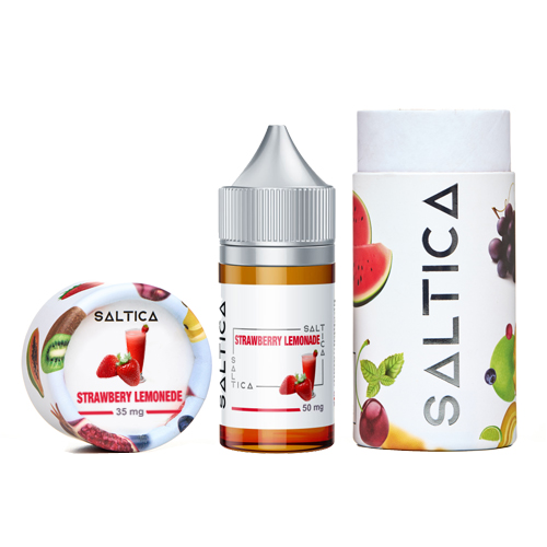 Saltica Strawberry Lemonade salt nikotin likit, çilek ve limonatanın ferahlatıcı uyumuyla pod sistemlerinize uygun fiyatlı bir lezzet sunar.