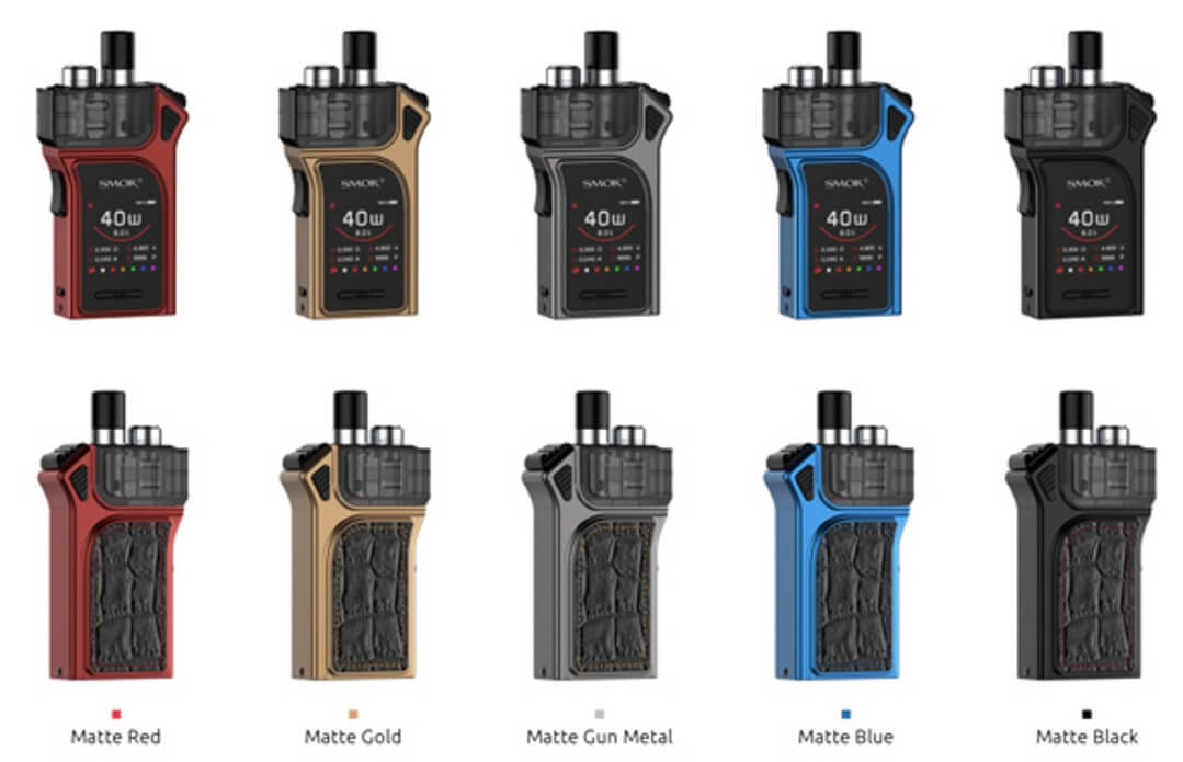 Smok Mag Pod Mod Renk Seçenekleri - Mat Siyah, Kırmızı, Mavi, Altın, Gun Metal