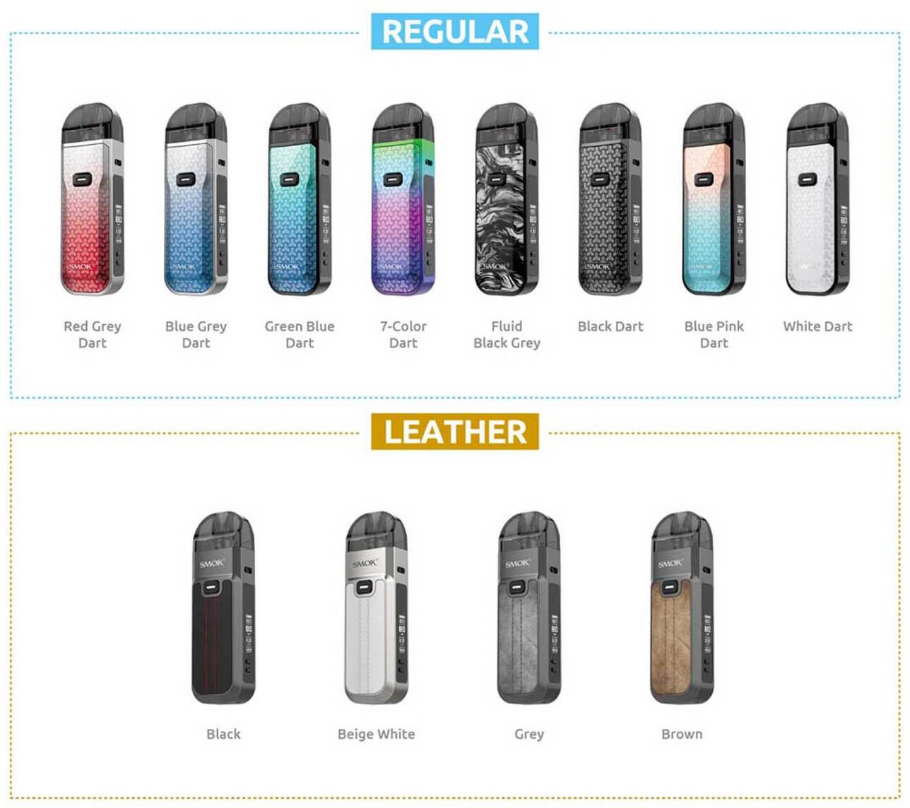 Smok Nord 5 Pod Mod Renk Seçenekleri