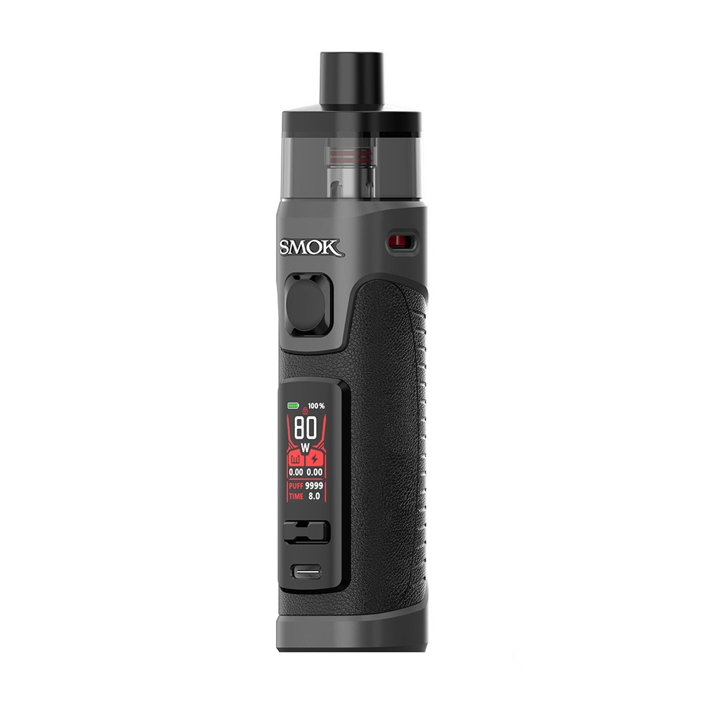 Smok RPM 5 Pro Kit 80W Smok RPM 5 Pro Kit, 80W güç ve 6ml kapasiteyle uzun süreli kullanım sunan uygun fiyatlı bir pod sistemdir.