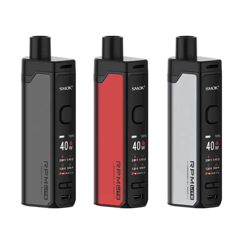 Smok RPM Lite 40W Pod Mod Kompakt Smok RPM Lite 40W, 1250mAh bataryasıyla uygun fiyat ve salt nikotin keyfi sunar.