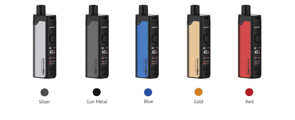 Smok RPM Lite cihaz ön paneli, ekran ve ayar düğmesi yakın çekim