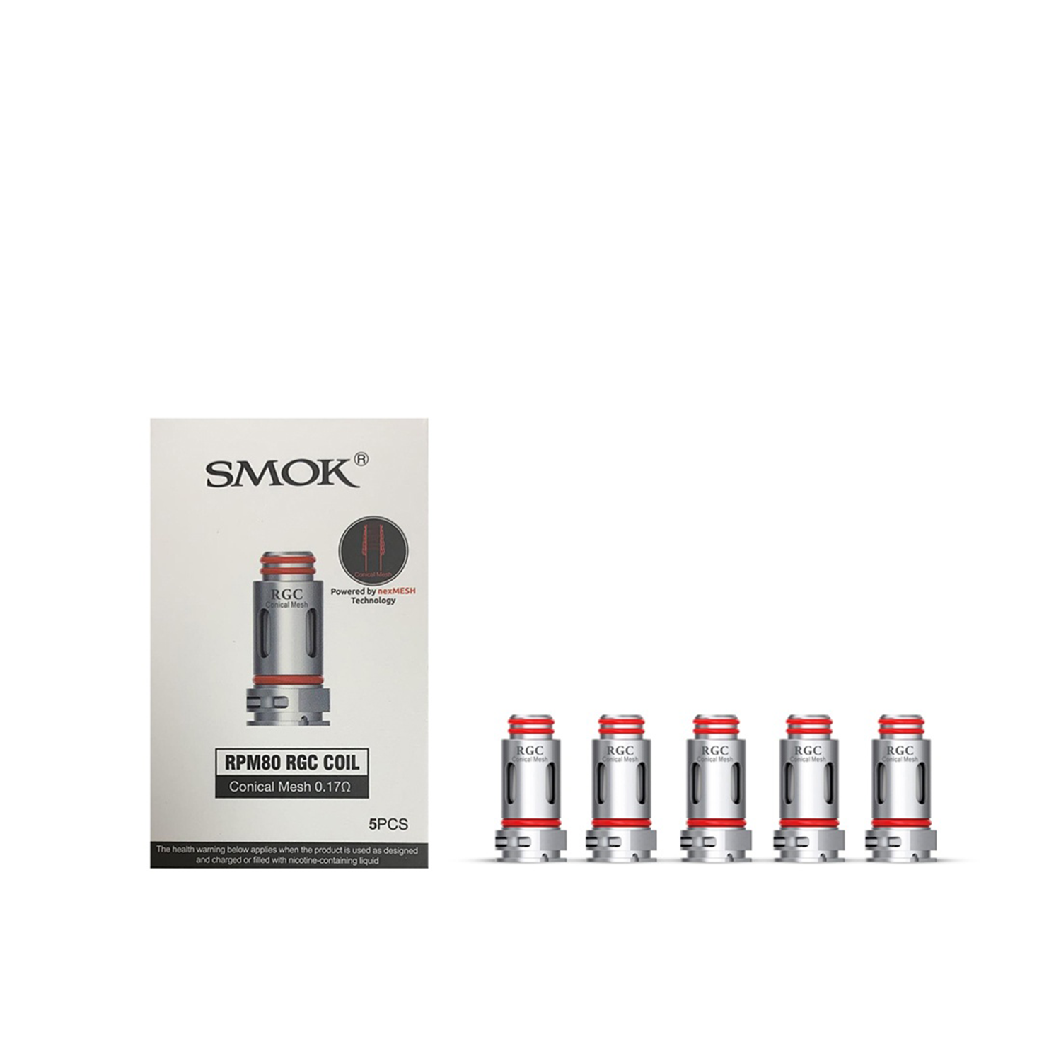 Smok RPM80 RGC Coil Smok RPM80 RGC Coili ile salt nikotin uyumlu, dayanıklı yapıda ve uygun fiyatlı yedek atomizer.