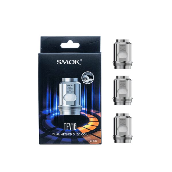 SMOK TFV18 coil mesh teknolojisiyle yoğun buhar, net lezzet ve uygun fiyat sunar.